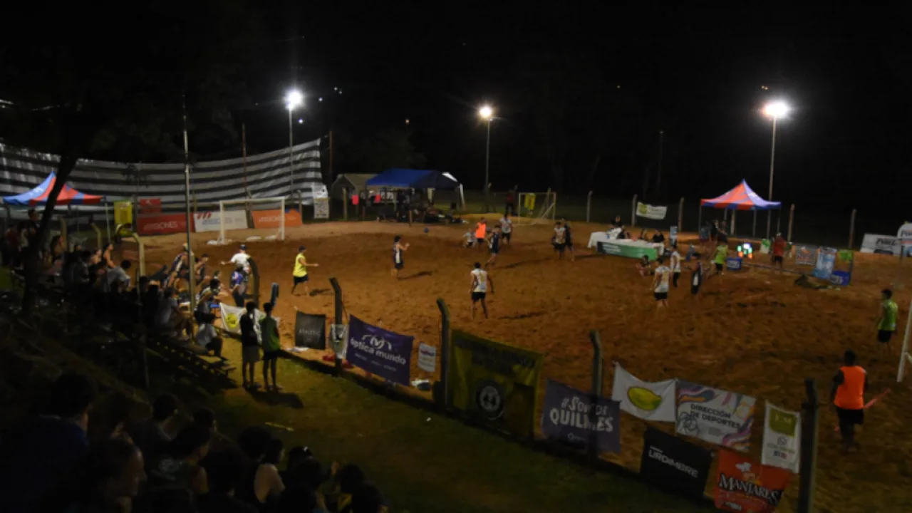 Escenario de la ultima fecha del circuito argentino de beach handball