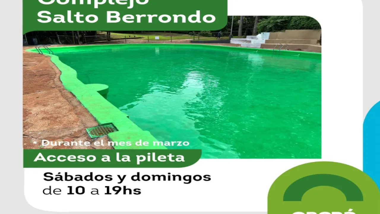 La pileta permanecerá abierta los fines de semana de Marzo