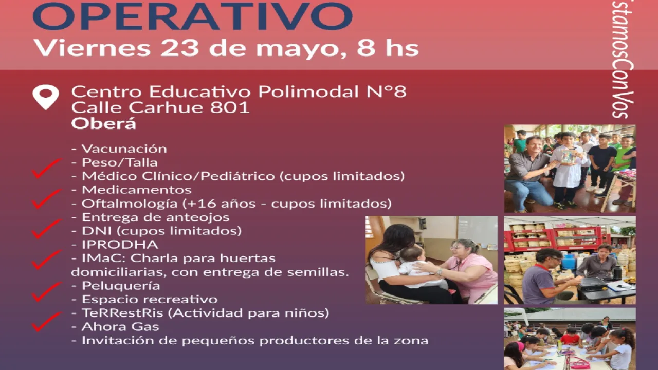 Operativo con servicios de salud y beneficios para la Comunidad en el CEP N° 8