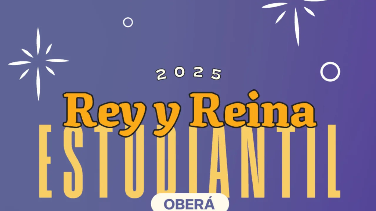El sábado 15 se realizará la elección Departamental de Rey y Reina Estudiantil Oberá 2025