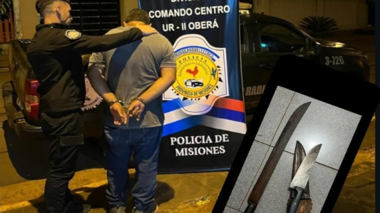 Un hombre fue detenido en Günther por amenazar con un machete y causar daños en un negocio