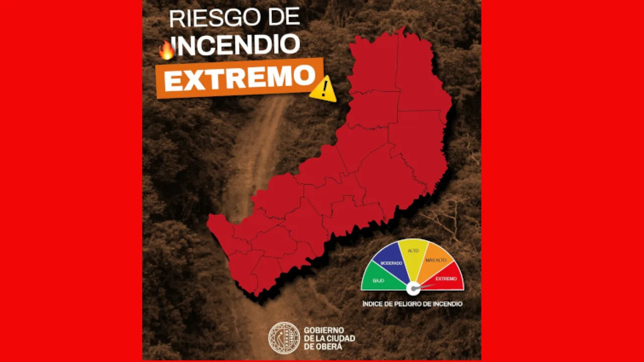 El peligro de incendios alcanza niveles extremos en toda la provincia