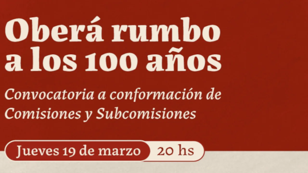 Convocan a conformar la comisión que planificará los 100 años de Oberá