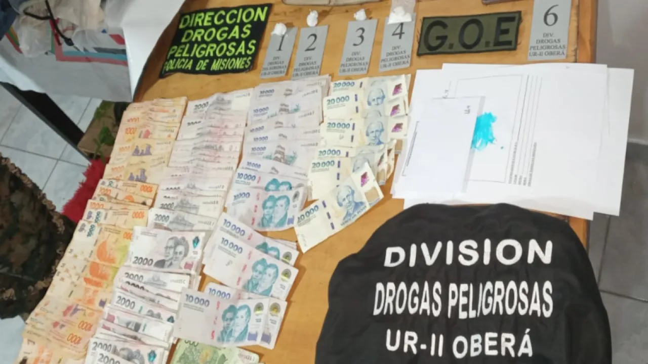 Fuerte golpe al narcotráfico en Oberá deja 9 detenidos y desbarata una red de distribución de cocaína